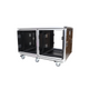 ProX 2X12U 24" Deep Vertical Rack to Rack Shock Mount Case with 2 Sliding Slam Doors & 6x4" Caster Wheels