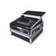 ProX Vertical Rack Mount Flight Case with 10U Top for Mixer Combo Amp Rack with Laptop Shelf and Caster Wheels