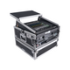 ProX 6U Vertical Rack Mount Flight Case with 10U Top for Mixer Combo Amp Rack with Laptop Shelf and Caster Wheels