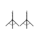Gator Cases RI-SPKRSTDSET-250-AL Aluminum Tripod Speaker Stand Set with Deluxe Bag