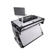 ProX XS-ZTABLEWH Z-Table Folding DJ Workstation with Wheels