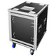  Odyssey Professional Black Industrial Board 12U Slam Rack with Casters