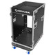 Odyssey 16U Vertical Pro Combo Rack with Side Table and Casters