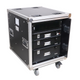 ProX 18U 20" Deep Vertical Rack to Rack Shock Mount Case with 2 Sliding Slam Doors & 4" Caster Wheels