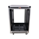 ProX 16U 24" Deep Vertical Rack to Rack Shock Mount Case with 2 Sliding Slam Doors & 4" Caster Wheels