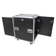 ProX 16U 24" Deep Vertical Rack to Rack Shock Mount Case with 2 Sliding Slam Doors & 4" Caster Wheels