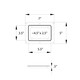 ProX 5x7" Acrylic Clear High Impact Recessed Dish