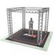 ProX KTP-E10109 10ft x 9ft Trade Show Booth with KT-F34 Aluminum K-Truss Display System for Exhibitions and Event Marketing