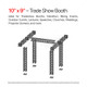 ProX XTP-E1099H 10x10 H-shaped trade show booth truss display system for exhibits and events