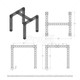 ProX KTP-E1099H trade show booth truss dimensions and technical layout drawing with H-shaped center design