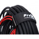 Close-up view of ProX XC-T20X5 hook and loop cable tie strap securing bundled cables for organized wire management.