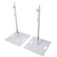 ProX POLARIS Portable Speaker and Lighting Pair Stand Kit with Base Plate, Telescoping Pole, and Carry Bags - White Finish
