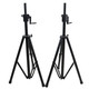 ProX 6 Ft. Twin Pack Professional Telescoping Crank Speaker Stand Set with Carrying Bag Black Finish