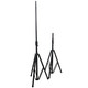 ProX 6 Ft. Twin Pack Professional Telescoping Crank Speaker Stand Set with Carrying Bag Black Finish