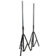 ProX 6 Ft. Twin Pack Professional Telescoping Crank Speaker Stand Set with Carrying Bag Black Finish