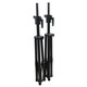ProX 6 Ft. Twin Pack Professional Telescoping Crank Speaker Stand Set with Carrying Bag Black Finish