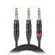 ProX XC-SYS05 5ft 1/4 Inch TRS Stereo to Dual 1/4 Inch TRS Stereo Y-Cable for Mixers, Audio Interfaces, Recording Studios, and Professional Audio Systems