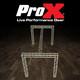 ProX F32 trade show display booth truss system measuring 18' x 10' x 9' for exhibition displays, retail booths, signage, lighting, and event production.