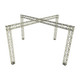ProX aluminum F34 trade show display truss structure with four support legs for exhibits, convention booths, retail displays, kiosks, and promotional events
