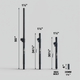 ProX Deluxe 20-inch Subwoofer Speaker Pole w/ M20 Threaded Mount 1 3/8 In. Adapter Cap