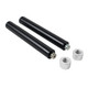 ProX 10" Set of 2 Speaker Extension Poles with M20 Thread and 1-3/8 in. Adapter " Black, 100 lb Capacity