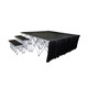 ProX 32" 8ft Width Black Portable Stage Skirt Polyester Fire-Retardant Platform Skirting 