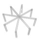 ProX modular exhibit truss system with radial overhead framework and support legs for convention booths, expos, and promotional displays