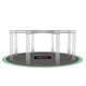 ProX circular F34 trade show display booth with perimeter truss structure for exhibitions, product launches, retail showcases, and corporate events