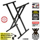 ProX DJ Case/Keyboard Stand Double X Style W/Ergo Easy Lock