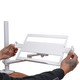 ProX White Adjustable Arm Mount Mount Stand For 12-17" Laptop,VESA 75X75 and 100X100 fit 17-32" Monitor, For DJ Flight Case/Table