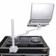 ProX White Adjustable Arm Mount Mount Stand For 12-17" Laptop,VESA 75X75 and 100X100 fit 17-32" Monitor, For DJ Flight Case/Table