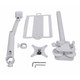 ProX White Adjustable Arm Mount Mount Stand For 12-17" Laptop,VESA 75X75 and 100X100 fit 17-32" Monitor, For DJ Flight Case/Table