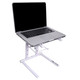 ProX XO DJ Foldable Laptop Stand with Adjustable Shelf & Carrying Bag - WHITE