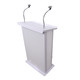 ProX Maestro Multi-Media Lectern Podium For LED Flatscreen TVs up to 32" with 2 Gooseneck Mic Stands White Finish