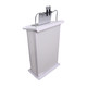 ProX Maestro Multi-Media Lectern Podium For LED Flatscreen TVs up to 32" with 2 Gooseneck Mic Stands White Finish