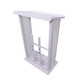 ProX Maestro Multi-Media Lectern Podium For LED Flatscreen TVs up to 32" with 2 Gooseneck Mic Stands White Finish