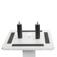 ProX Pair of White Moving Head or Lighting Speaker Totem DJ Stand with Carrying Bags by Humpter