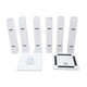 ProX Pair of White Moving Head or Lighting Speaker Totem DJ Stand with Carrying Bags by Humpter