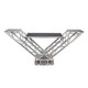 ProX XT-VERRAZANO30 technical rendering showing V-shape truss DJ booth design with heavy-duty aluminum construction
