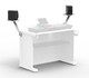 ProX White Pair of Audio Monitor DJ Lighting Side Mounting Stand for B3 DJ Table Workstation by Humpter
