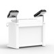 ProX WHITE Universal CDJ Player Mounting Stand for B3 DJ Table Workstation by Humpter