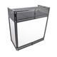 ProX VISTA DJ Booth Facade Table Station with White and Black Scrim kit and Padded Travel Bag | Black Hardware
