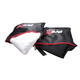 ProX Vista DJ Booth Table Work Station with White Black Scrims and Carrying Bag White Frame