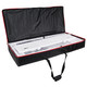 ProX Vista DJ Booth Table Work Station with White Black Scrims and Carrying Bag White Frame