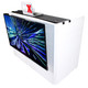 ProX MESA MEDIA MK2 DJ Facade Table Workstation Includes TV Bracket Mount White & Black Scrims and Carry Bag