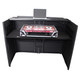 ProX MESA MEDIA MK2 DJ Facade Table Workstation Includes TV Bracket Mount White & Black Scrims and Carry Bag