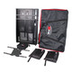 ProX MESA MEDIA MK2 DJ Facade Table Workstation Includes TV Bracket Mount White & Black Scrims and Carry Bag