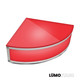 ProX 8" 2x2ft Quarter Round Acrylic Stage w/ Clamps and Round side acrylic cover