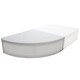 ProX 8" 2x2ft Quarter Round Acrylic Stage w/ Clamps and Round side acrylic cover