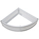 ProX 8" 2x2ft Quarter Round Acrylic Stage w/ Clamps and Round side acrylic cover